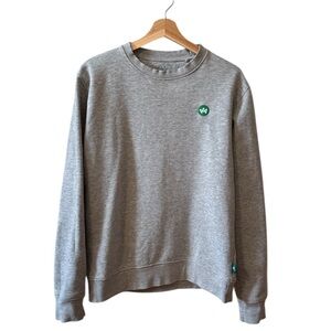 Kronstadt Mottled Grey Recycled Crewneck Sweatshirt Size Small